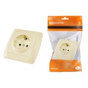 Розетка 2П+З 16А 250В сл. кость «Онега» TDM