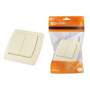 Выключатель 2 кл. 10А сл. кость «Онега» TDM