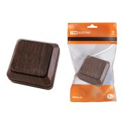 Выключатель 1-кл. открытой установки IP20 10А, бук «Ладога» TDM