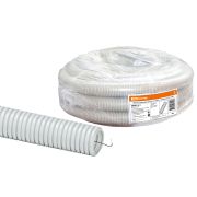 Труба гофрированная ПВХ d 20 с зондом (50 м) легкая 350Н серая TDM