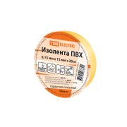 Изолента ПВХ 0,13*15мм Желтая 20метров TDM