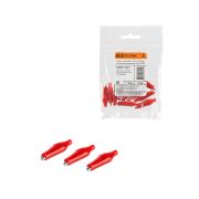 Зажим «крокодил» ЗКИ 3А 40мм в изоляции красный (10шт) TDM