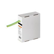 Термоусаживаемая трубка ТУТнг 12/6 желто-зеленая в коробке (10 м/упак) TDM