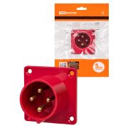 Вилка 614 скрытая 3Р+РЕ 16А 380В IP44 TDM