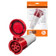 Розетка 235 переносная 3Р+РЕ+N 63А 380В IP54 TDM