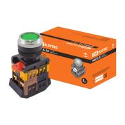 Кнопка ABLFS-22 зеленый d22мм неон/230В 1з+1р TDM