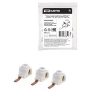 Вводная клемма для модульного оборудования изолированная, зажим винтовой 4-25мм², изогнутая, 100А, ввод сбоку, PIN L-34мм TDM