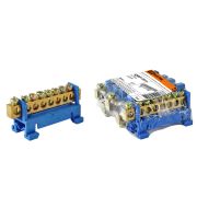 Шина «N» нулевая с изолятором на DIN-рейку 6x9мм стойка мал. 8 групп TDM