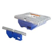 Шина «N» нулевая с изолятором на DIN-рейку 6x9мм стойка бол. 20 групп никелированная TDM