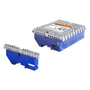 Шина «N» нулевая с изолятором на DIN-рейку 6x9мм стойка бол. 14 групп никелированная TDM