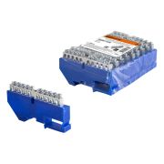 Шина «N» нулевая с изолятором на DIN-рейку 6х9мм стойка бол. 10 групп никелированная TDM