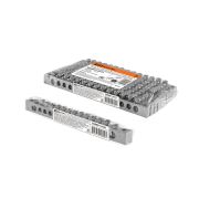 Шина «N» нулевая 6х9мм 14/2 (14 групп/крепеж по краям) никелированная инд. стикер TDM