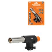 Горелка газовая, регулятор подачи, пьезоподжиг, бутан, блистер, 1 шт., «Рубин» TDM