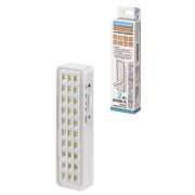 Светильник светодиодный аккумуляторный СБА 30 LED, DC, Li-ion 3,7 В 1 А*ч, 3-5 ч, пластик, Народный