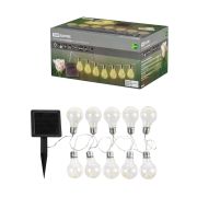 Гирлянда ССГ-110 «Лампы» на солнечной батарее, 1,3 м, 60 LED, теплый белый, IP44, TDM