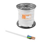 Провод ПВС 5х4 ГОСТ на катушке (50м), белый TDM