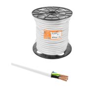 Провод ПВС 4х2,5 ГОСТ на катушке (50м), белый TDM