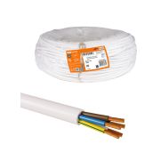 Провод ПВС 5х0,75 ГОСТ (разномер), белый TDM