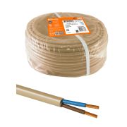 Провод ПВС 2х2,5 ГОСТ (разномер), бежевый «ЭКО» TDM