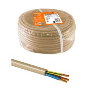 Провод ПВС 3х1,5 ГОСТ (разномер), бежевый «ЭКО» TDM