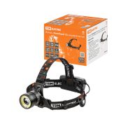 Фонарь «Налобный 12» аккум., 5 Вт CREE+3 Вт COB, Li-Ion 3,7 В 2x18650 2,4 А*ч, 650 лм, USB, TDM