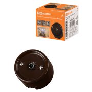 Розетка TV оконечная коричневая «Болонь» TDM