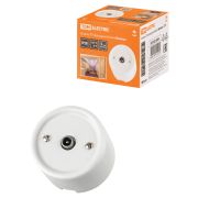 Розетка TV проходная белая «Болонь» TDM