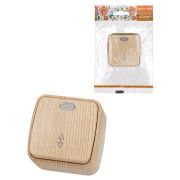 Переключатель на 2 направления 1-кл. открытой установки с подсветкой IP20 10А, сосна «Дача» Народная