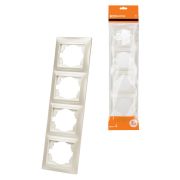 Рамка 4-х постовая вертикальная перламутр «Лама» TDM