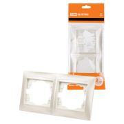 Рамка 2-х постовая горизонтальная перламутр «Лама» TDM