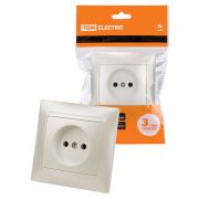 Розетка 2П 10А 250В перламутр «Лама» TDM