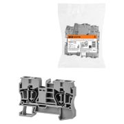 Зажим клеммный безвинтовой (ЗКБ) 10мм2 70А серый TDM