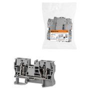 Зажим клеммный безвинтовой (ЗКБ) 16мм2 100А серый TDM