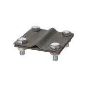 Зажим соединительный 4-х болтовой полоса-прут, полоса 40х4 - прут Ø6-10 мм, термодиффузия (упак. 1 шт.) TDM