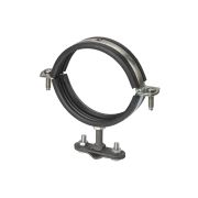 Держатель хомут с резиновым уплотнением Ø86-92 мм, для прута Ø6-10 мм, стальной зажим, термодиффузия (упак. 1 шт.) TDM