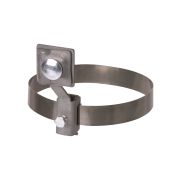 Держатель хомут Ø10-250 мм нержавеющая сталь, с выносом для прута Ø6-10 мм, стальной зажим (упак. 1 шт.) TDM