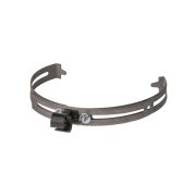 Держатель регулируемый для круглого конька Ø130-240 мм, полимерный фиксатор с защелкой для прута Ø8-10 мм, термодиффузия (упак. 1 шт.) TDM