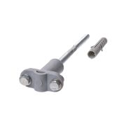 Держатель фасадный сборный для прута Ø6-10 мм длина 200 мм, дюбель, полимерный зажим (упак. 1 шт.) TDM