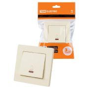 Кнопка звонка с подсветкой 6А сл. кость «Сенеж» TDM