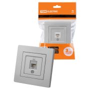 Розетка компьютерная RJ45 серебр. металлик «Сенеж» TDM