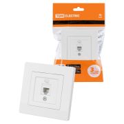 Розетка телефонная RJ11 белая «Сенеж» TDM