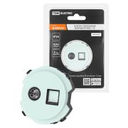 Розетка компьютерная RJ45 + TV розетка оконечная фисташковая, «Байкал» TDM