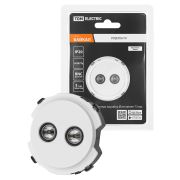 Розетка двойная TV проходная белая, «Байкал» TDM