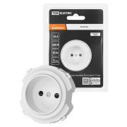 Розетка 2П 16А 250В с защ. шт. белая, «Байкал» TDM