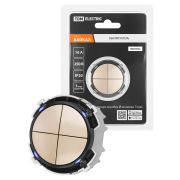 Выключатель 4-кл. 16А 250В кнопочный механизм шампань, «Байкал» TDM