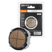 Выключатель 4-кл. 16А 250В проходной кнопочный механизм бронза, «Байкал» TDM