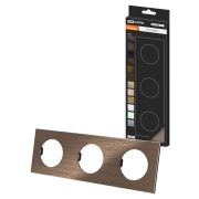 Рамка тройная бронза, алюминий, шлифованный, «Байкал» TDM