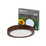 Светильник накладной светодиодный круг «Даунлайт» СПО (венге) 18 Вт 225*32 мм 4000К TDM