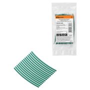Набор трубок термоусаживаемых, не поддерживающих горение, клеевых, длиной 10 см ТТкНГ(3:1) «Моноцвет, зеленый 2,4/0,8 TDM»