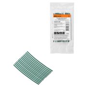 Набор трубок термоусаживаемых, не поддерживающих горение, клеевых, длиной 10 см ТТкНГ(3:1) «Моноцвет, зеленый 1,5/0,6 TDM»